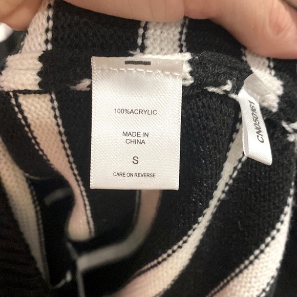 NEW NY&C Midi Knit Black &White Striped Sheath Dress. Size S - Picture 4 of 4